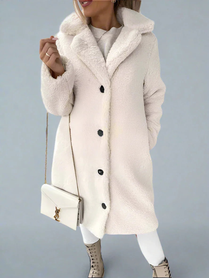Drune | Fleece lange Winterjack für Damen - weiche und warme Jacke