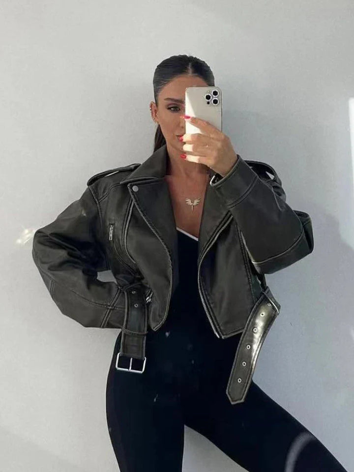 Drune | Winter Damen jacke mit Gürtel
