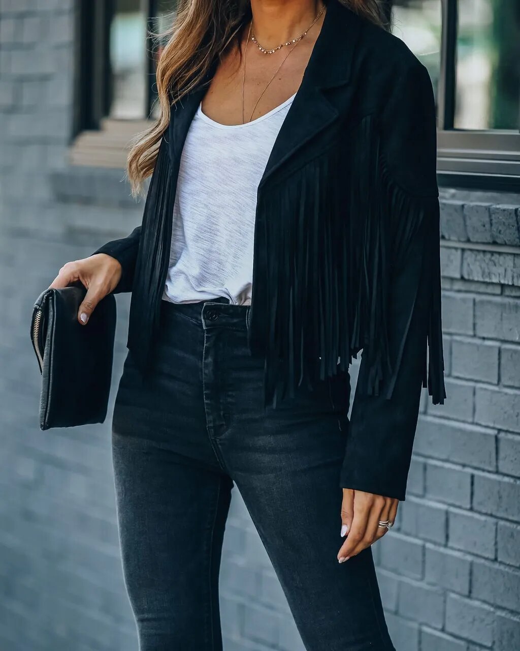 Drune | Damen Wildleder-Motorradjacke