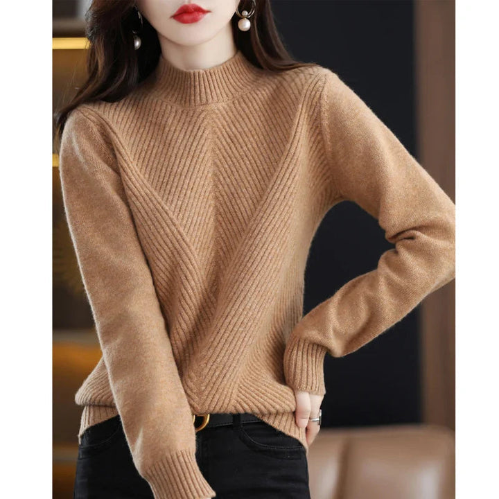 Drune | Strukturierter Rundhals-Strickpullover Ideal für den Winter