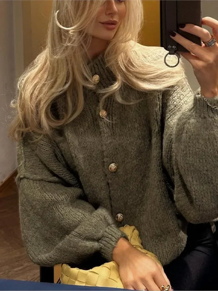 Drune | Eleganter Strick-cardigan mit Knöpfen Wolle/acryl Komfortabel und Stilvoll