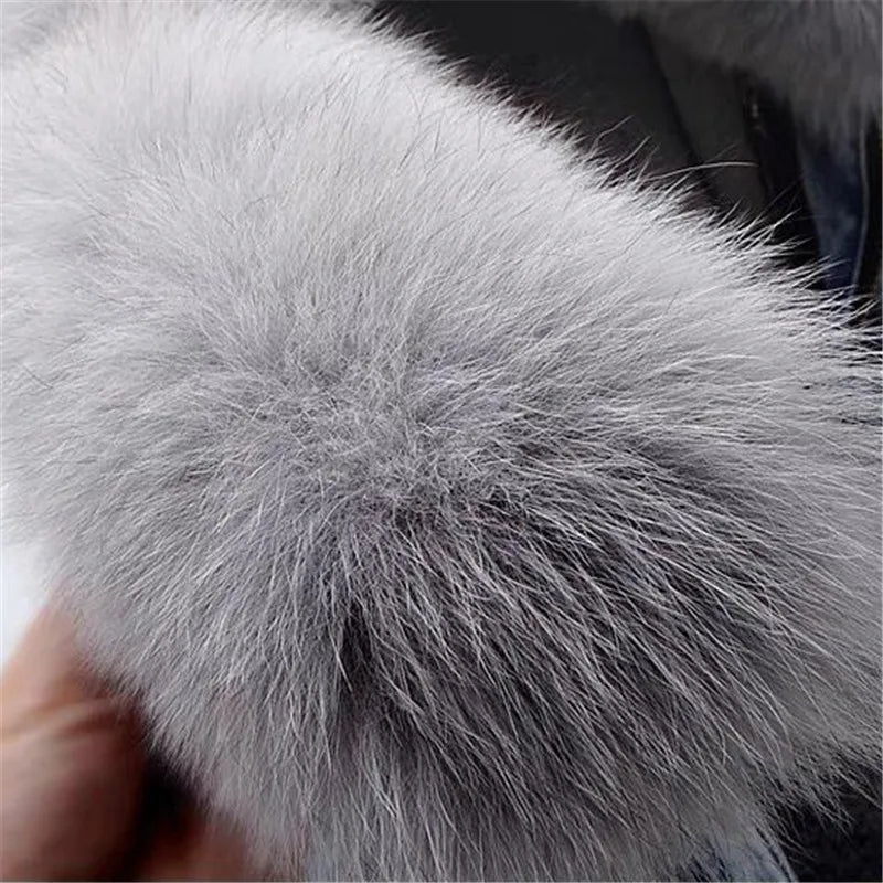 Drune | Jeansjacke mit Kunstfellkragen