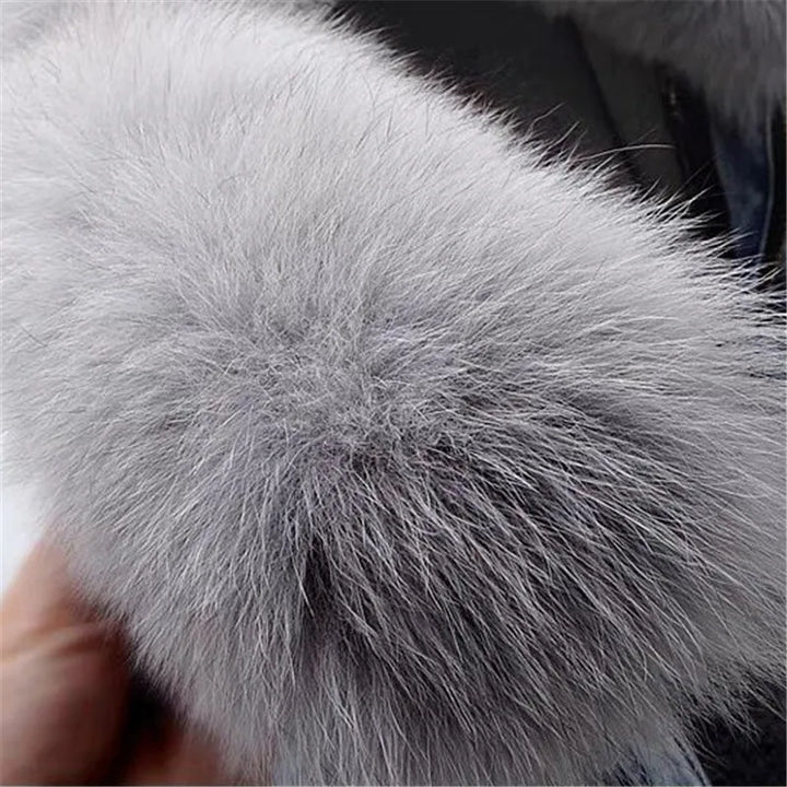 Drune | Jeansjacke mit Kunstfellkragen