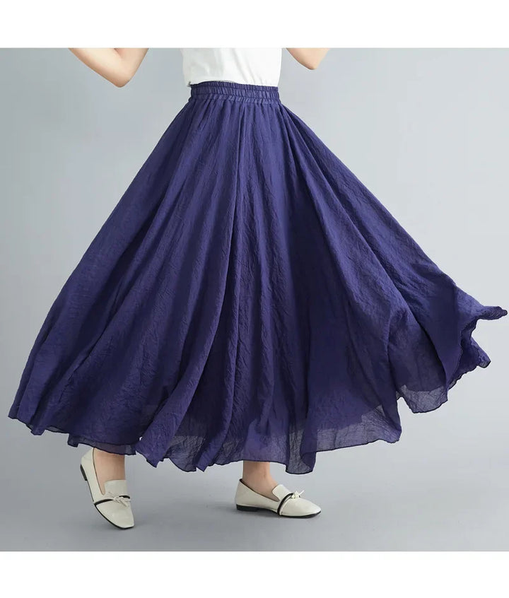 Drune | Mode Baumwolle Leinen Kleidung Frauen Röcke Maxi Y2K Elegant Strand Saia Ropa Mujer Lässiges Kleid Boho Lange Röcke Faldas Harajuku