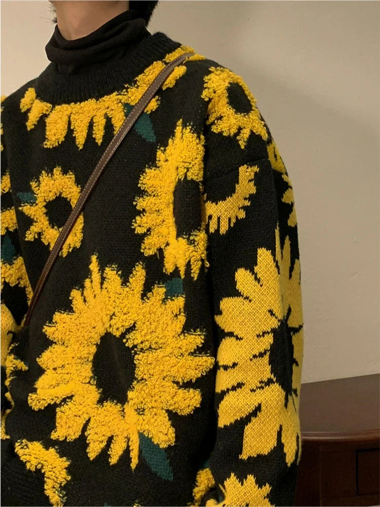 Drune - Herren-Baggy-Pullover für Frühling und Herbst im japanischen Retro-Stil