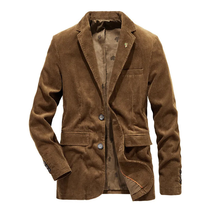 Drune | Cord Blazer Für Herren Klassische Eleganz in Braun