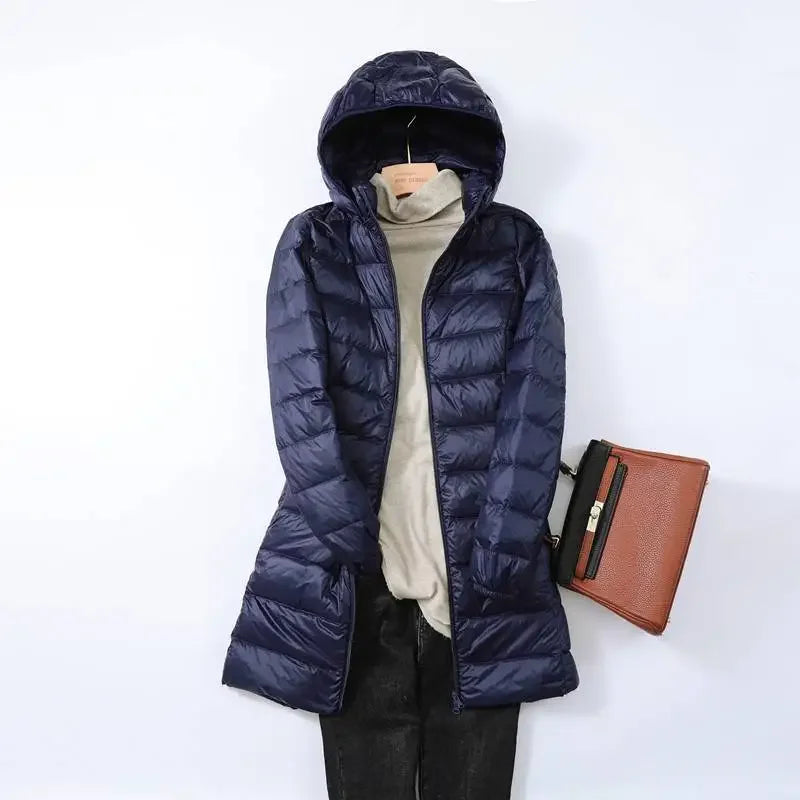 Drune | Damen Tragbarer Puffer-Mantel mit Abnehmbarer Kapuze