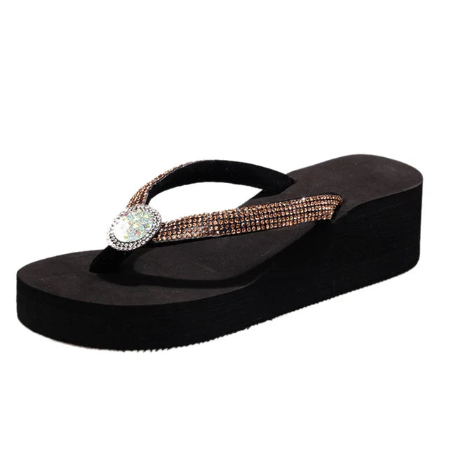 Drune-Flop mit Keilabsatz - Strand - Sommer