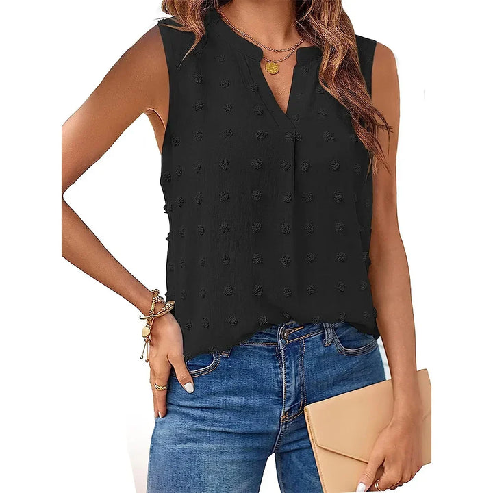 Drune | Damen Tops Sommer Tank Top für Frauen Ohne Ärmel Blusen Frühling Korsett V-Ausschnitt Schöne Legere T-Shirts