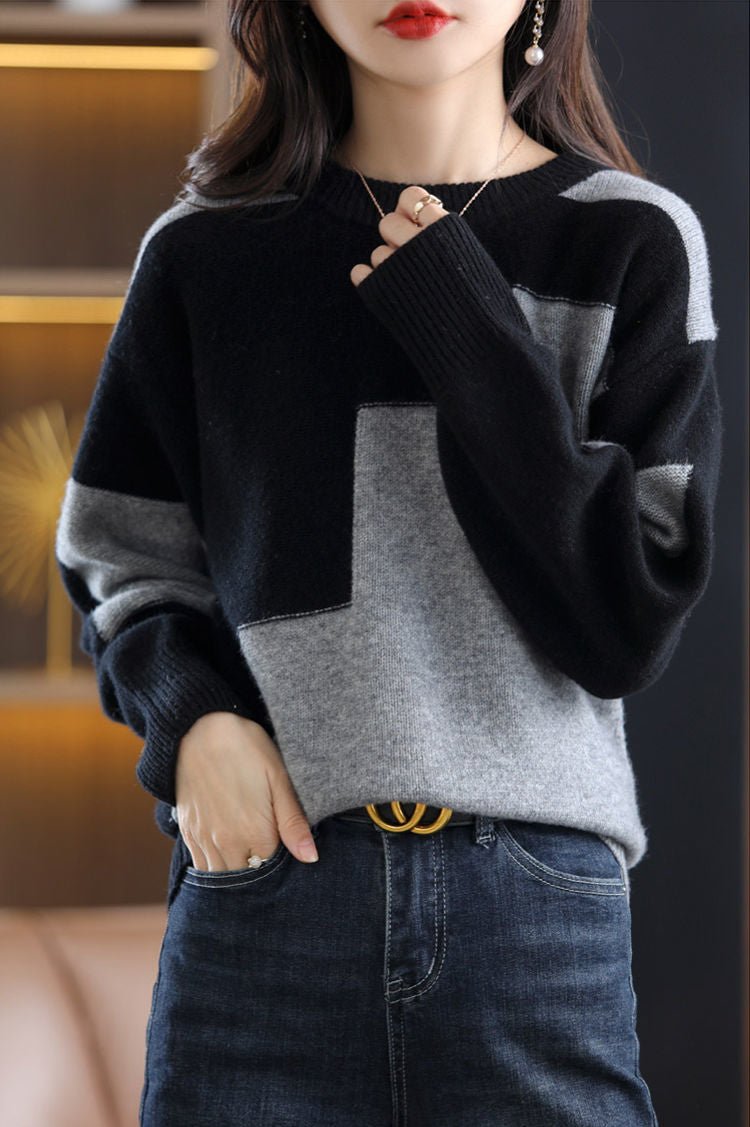Drune - Gestrickter Freizeitpullover - Damen Gemütlicher Strickpullover