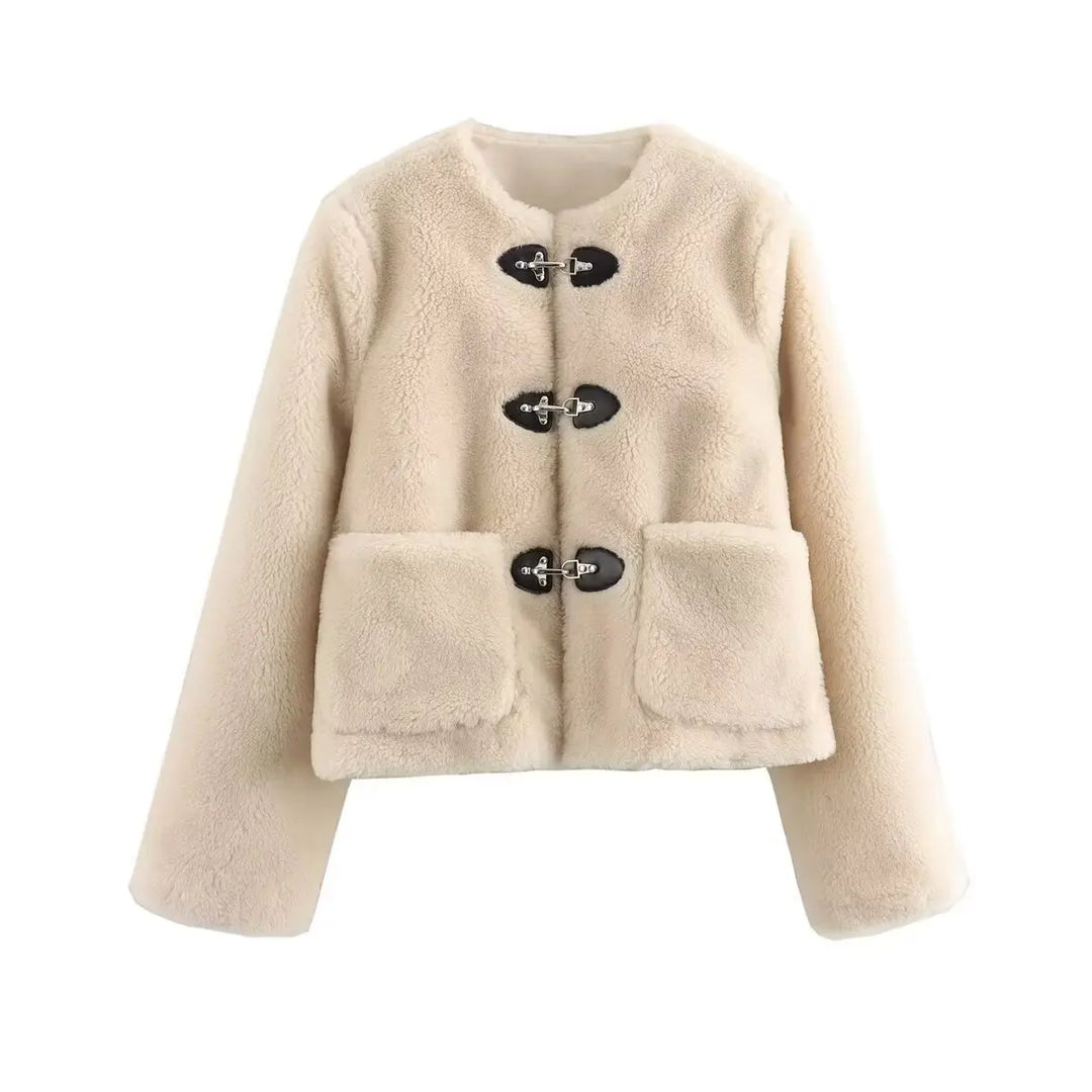 Drune | Frühling-Fleecejacke mit O-Kragen