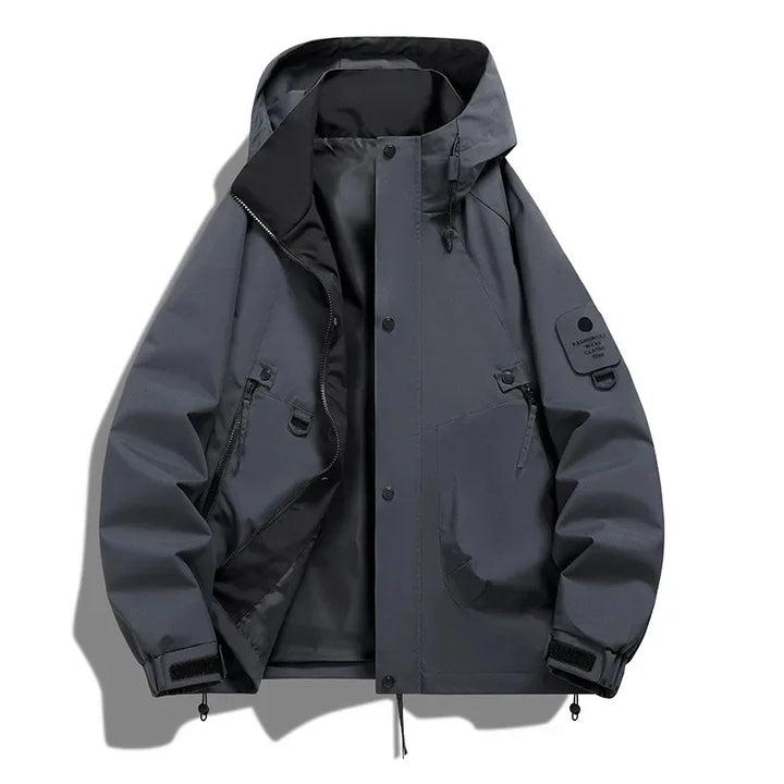 Drune | Unisex Winter Skijacke - Halb Reißverschluss Mit Kapuze