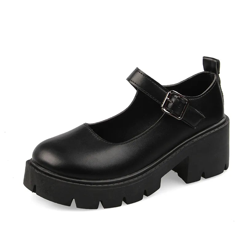 Drune | Schuhe Frauen Schuhe Mary Janes Plattform Lolita Schuhe mit Absatz Pumps Frauen Japanischer Stil Vintage Mädchen High Heels Schuhe für Frauen