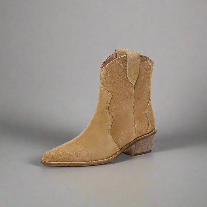 Drune | Rindsleder Damen Wildleder Damen Stiefel Mit Absatz