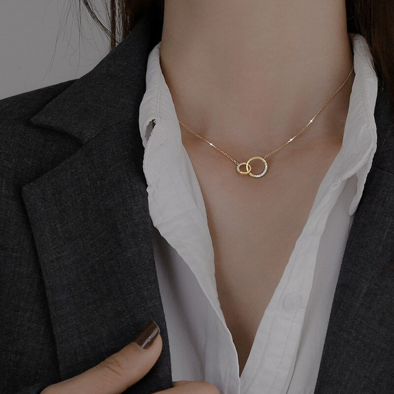 Drune Schillernde Silber-Schönheit | Damen Eleganter Zirkonia-Anhänger aus 925er Sterling Silber