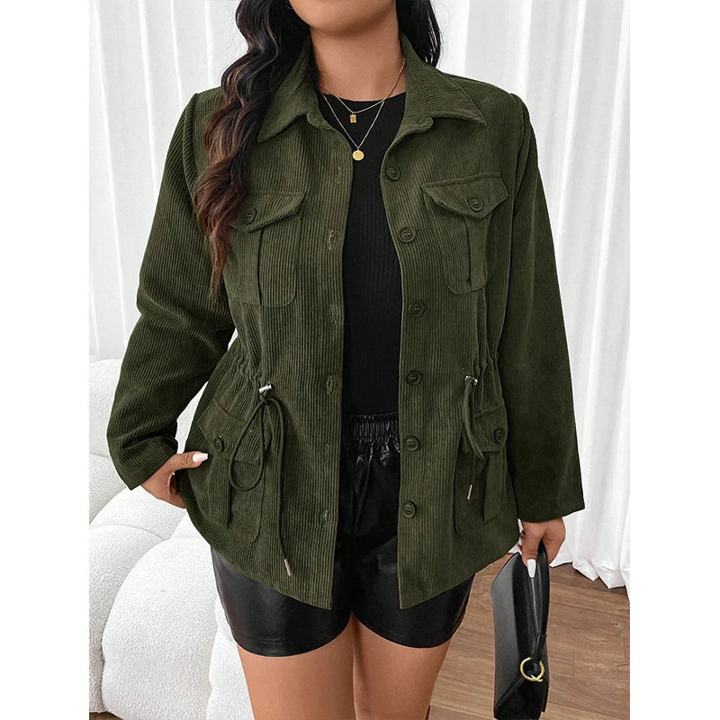 Drune | Warme Cordjacke mit Taschen
