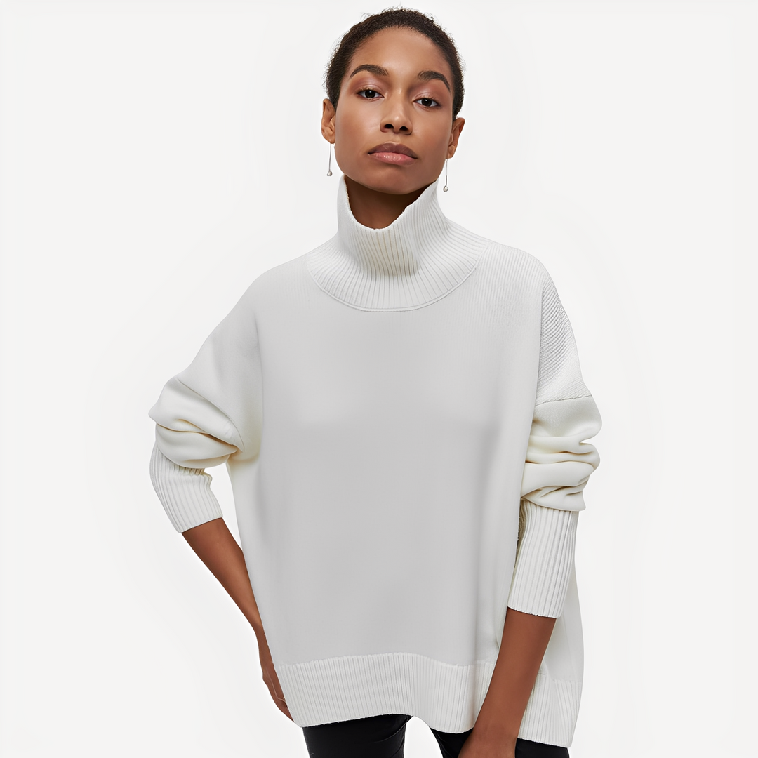 Drune | Damenpullover mit lässigem Schnitt und hohem Kragen
