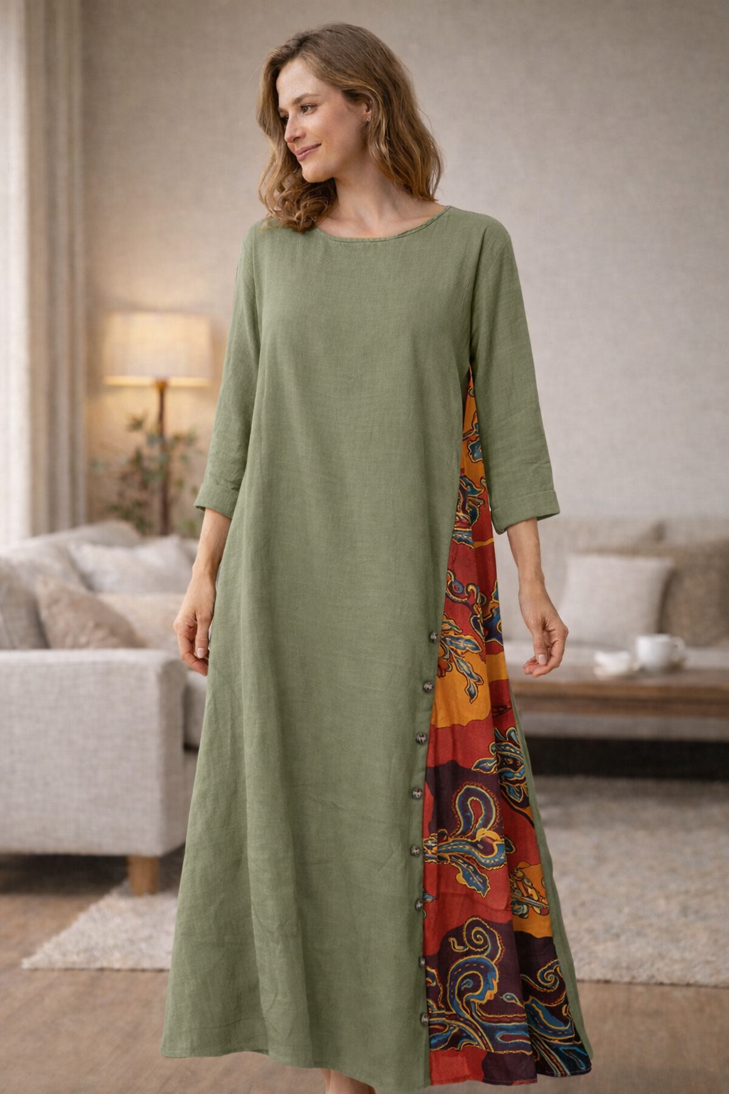 Drune | Sommerkleid Aus Baumwolle Und Leinen
