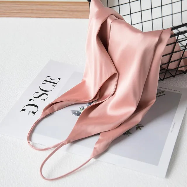 Drune | Neck Satin Crop Top Damen