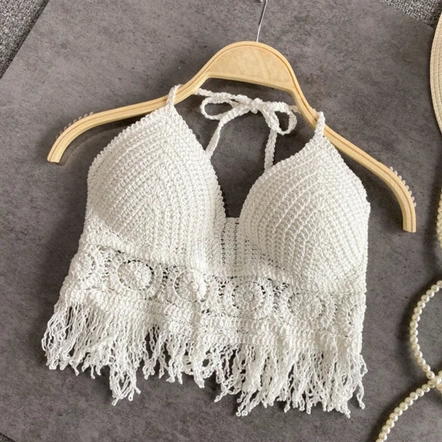 Drune | Häkel Bikini Bh Im Boho Stil Mit Quaste