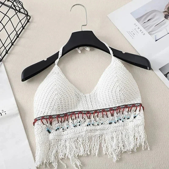 Drune | Häkel Bikini Bh Im Boho Stil mit Quaste