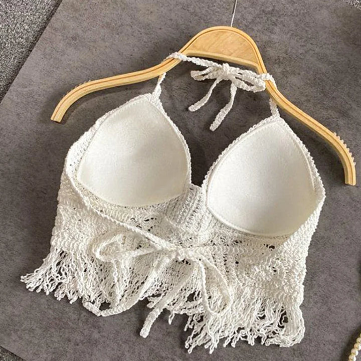 Drune | Häkel Bikini Bh Im Boho Stil mit Quaste