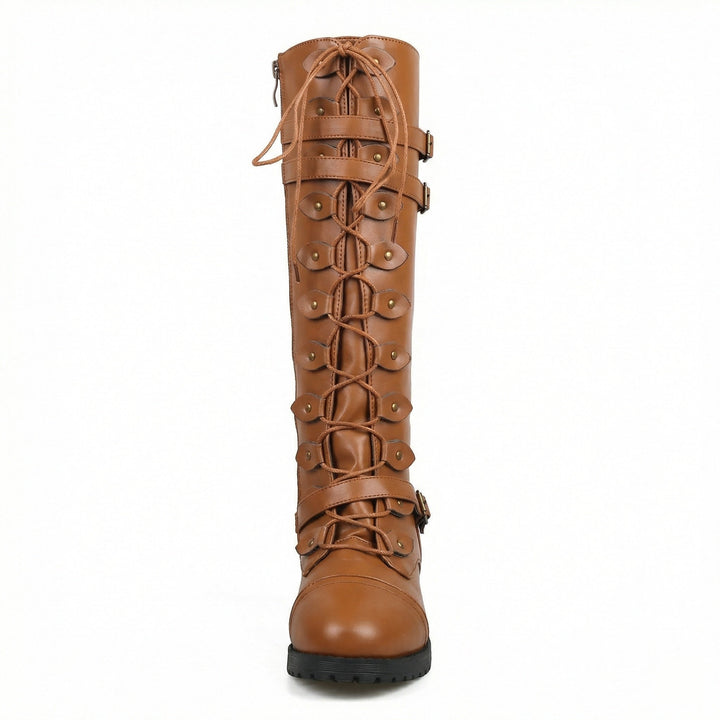 Drune | Retro-Schnürstiefel mit Schnalle