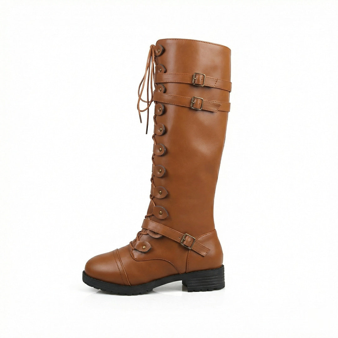 Drune | Retro-Schnürstiefel mit Schnalle