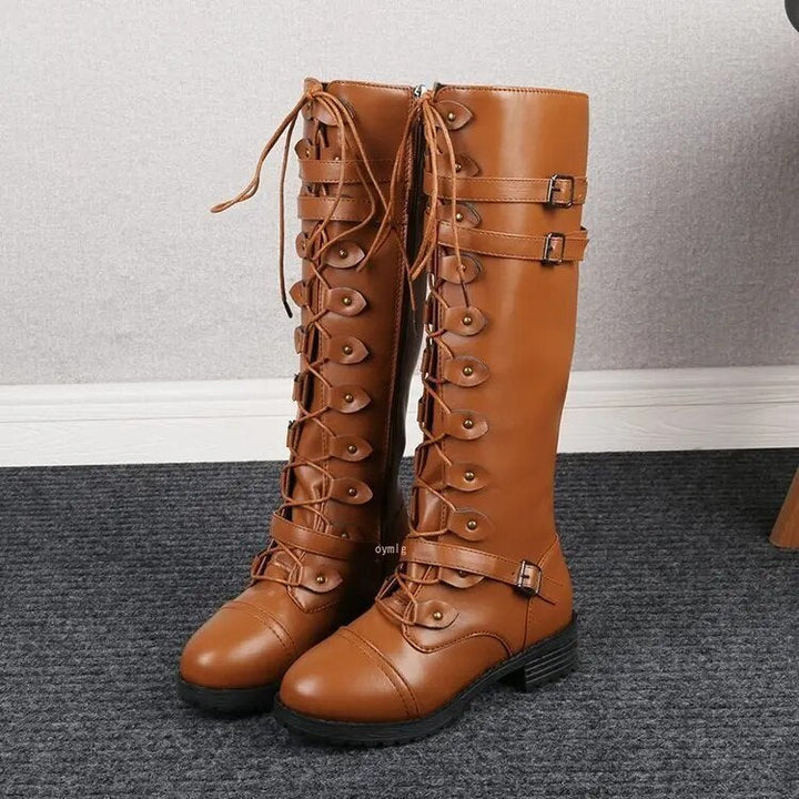 Drune | Retro-Schnürstiefel mit Schnalle