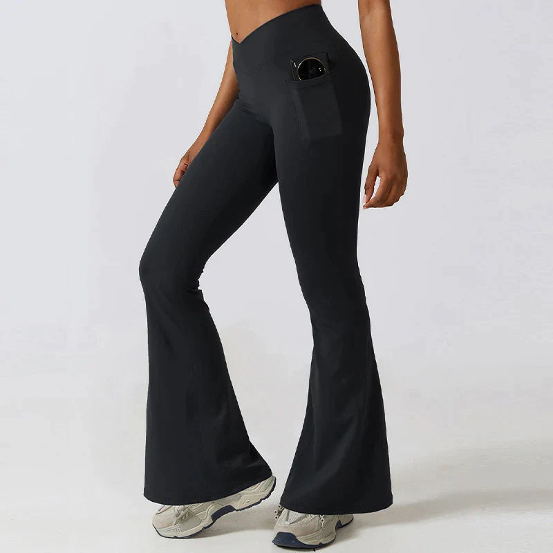 Drune | Hoch taillierte Flare-Leggings