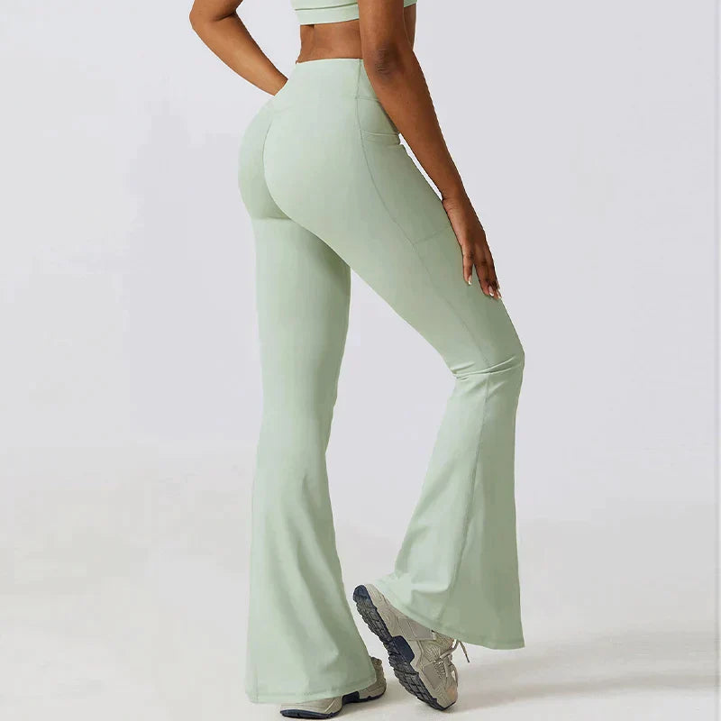Drune | Hoch taillierte Flare-Leggings