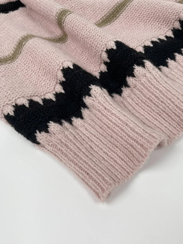 Drune | trendiger gestreifter Winterpullover