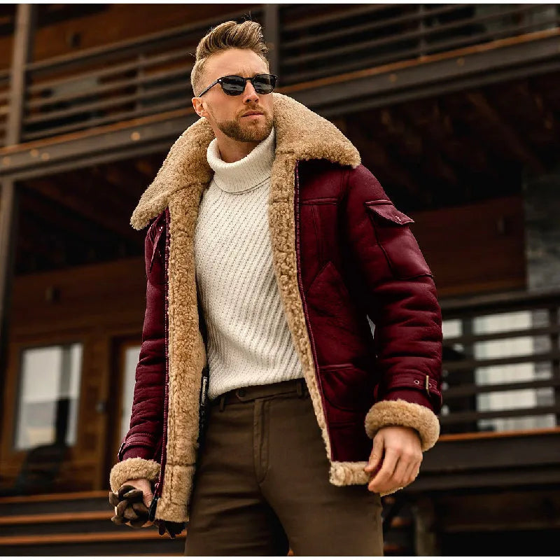 Drune | Kragen Daunen Pelzkragen Jacke Für Männer