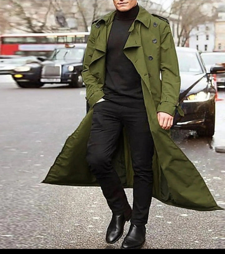 Drune | Trenchcoat Mit Gekerbtem Revers Und Taschen Für Herren