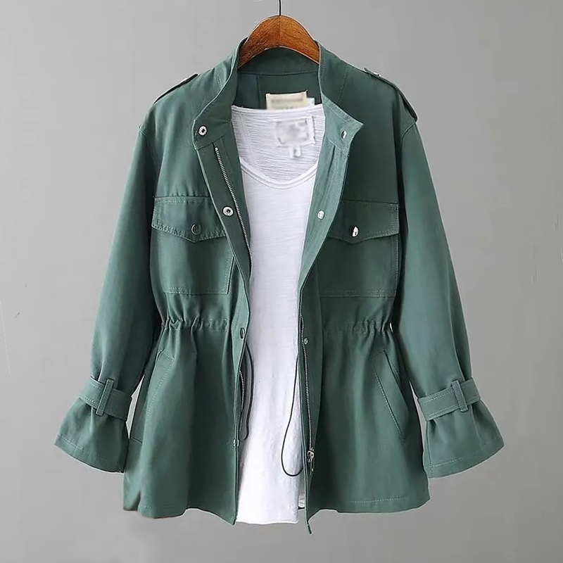 Drune | einfarbige jacke mit kordelzug für frauen
