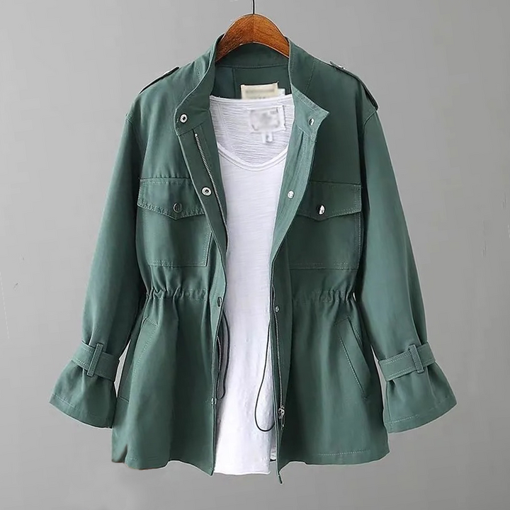 Drune | einfarbige jacke mit kordelzug für frauen
