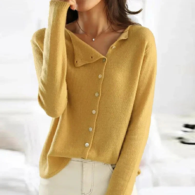 Drune | Sweatshirt - Kaschmir-Cardigan mit Knopf Herbst