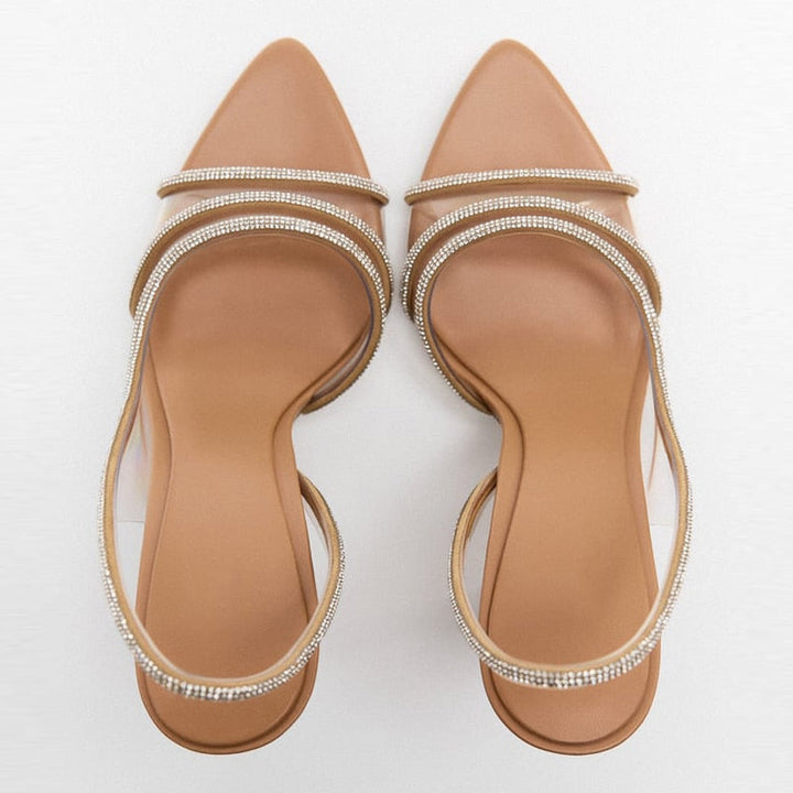 Drune | Elegante High-Heeled Sandalen - Stiletto Slingback Peep Toe Schuhe