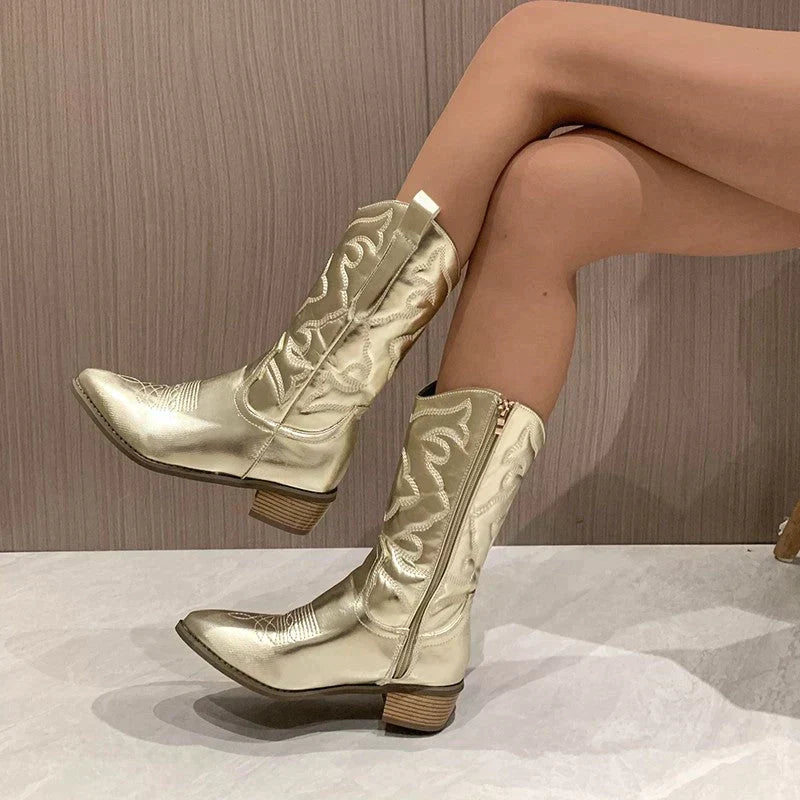 Drune | Chunky Heel Cowboy Boots