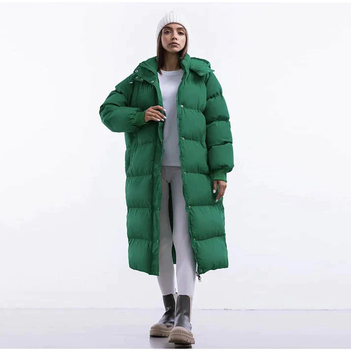 Drune | Warme Lange Puffer Winterjacke für Damen