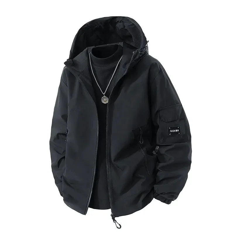 Drune | Herren Winter Skijacke Mit Kapuze - Mit Reißverschluss