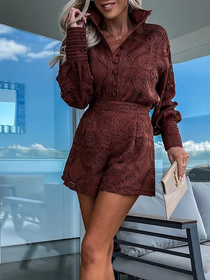 Drune | Langärmeliger Jumpsuit mit Spitze