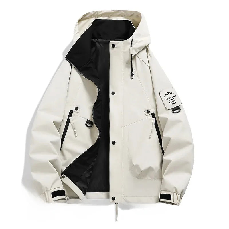 Drune | Unisex Winter Skijacke - Halb Reißverschluss Mit Kapuze