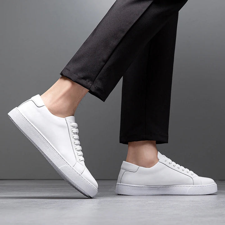 Herren Sneaker Leder Elegant Bequem