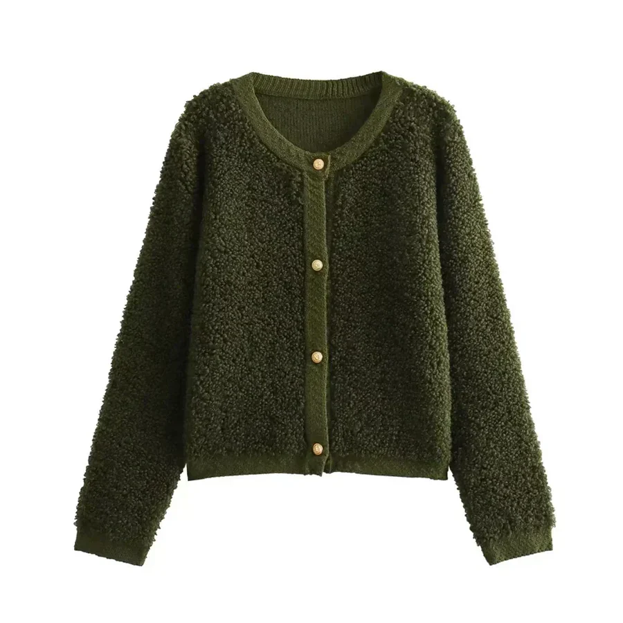 Drune | Teddy Mantel - Oversized Fit - Weicher Fell-Look - Knopfverschluss - Ohne Kragen