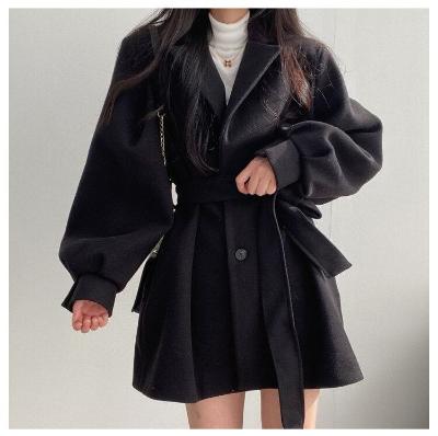 Drune | Übergroß Passform Schleifen Gürtel Breite Revers Eleganter Look