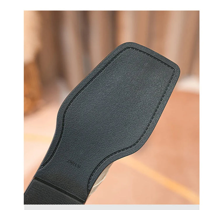 Drune | Frühling und Herbst Damen Leder Schuhe Frauen Lässige Schuhe Mode Flache Loafers Britischer Stil Büro und Bankett