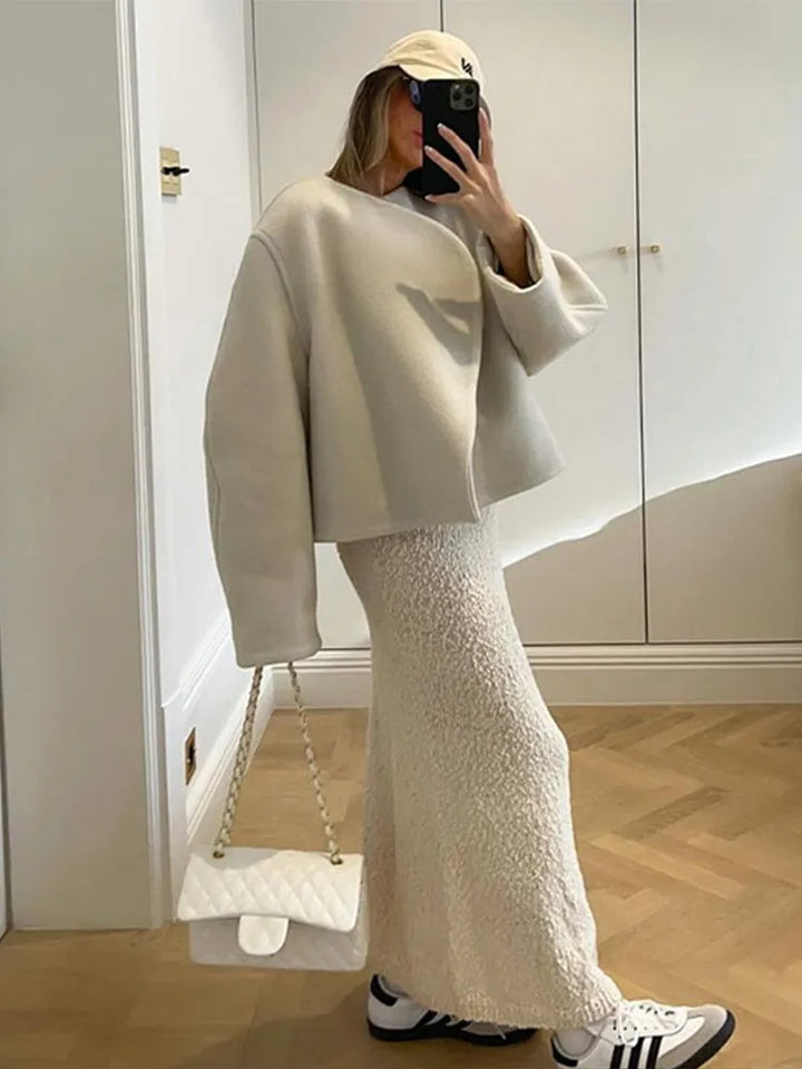 Drune | Wollmischung Lässiger Schnitt Asymmetrisches Design Modischer Stil