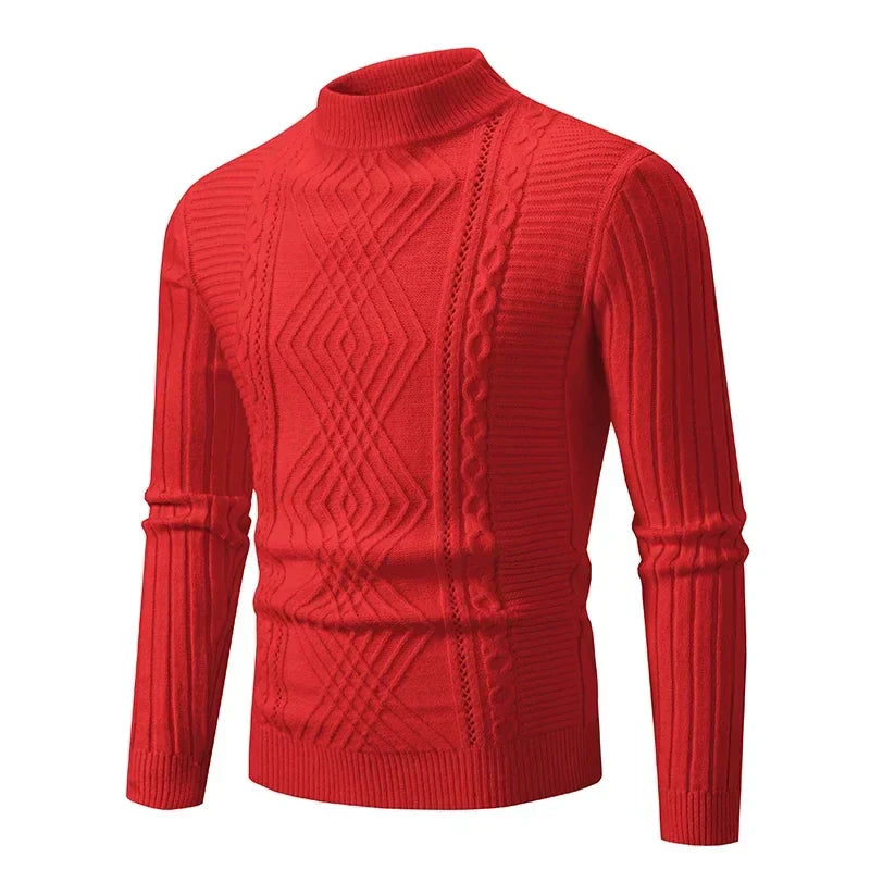 Drune | Klassischer Strickpullover mit Struktur Weich und Warm Perfekt Für Alltag und Fest