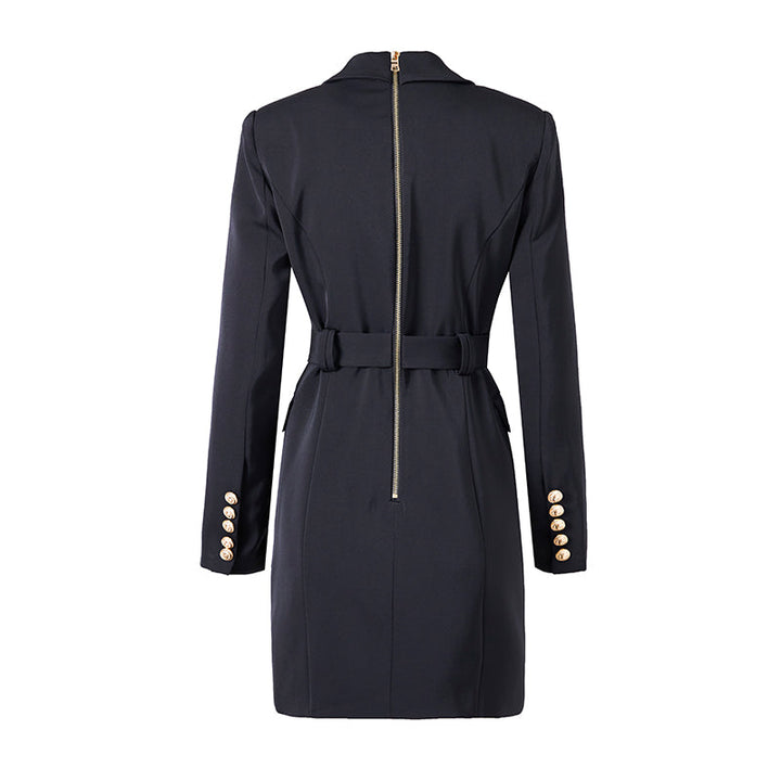 Drune | Blazerjacke mit Taillenbund und Knopfdekoration